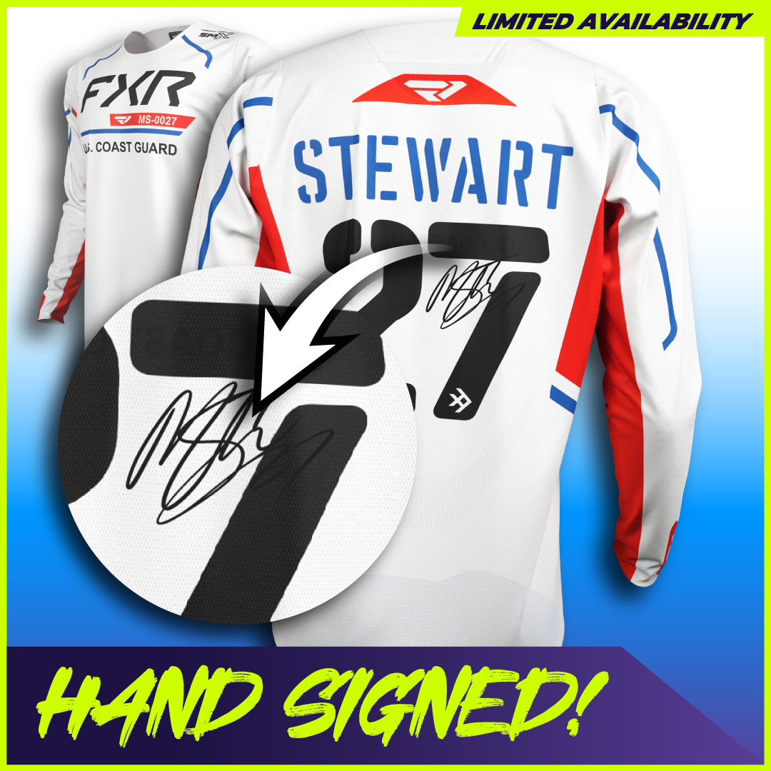 HAND SIGNED: Malcom Stewart FXR Coast Guard Jersey – SMX Replica