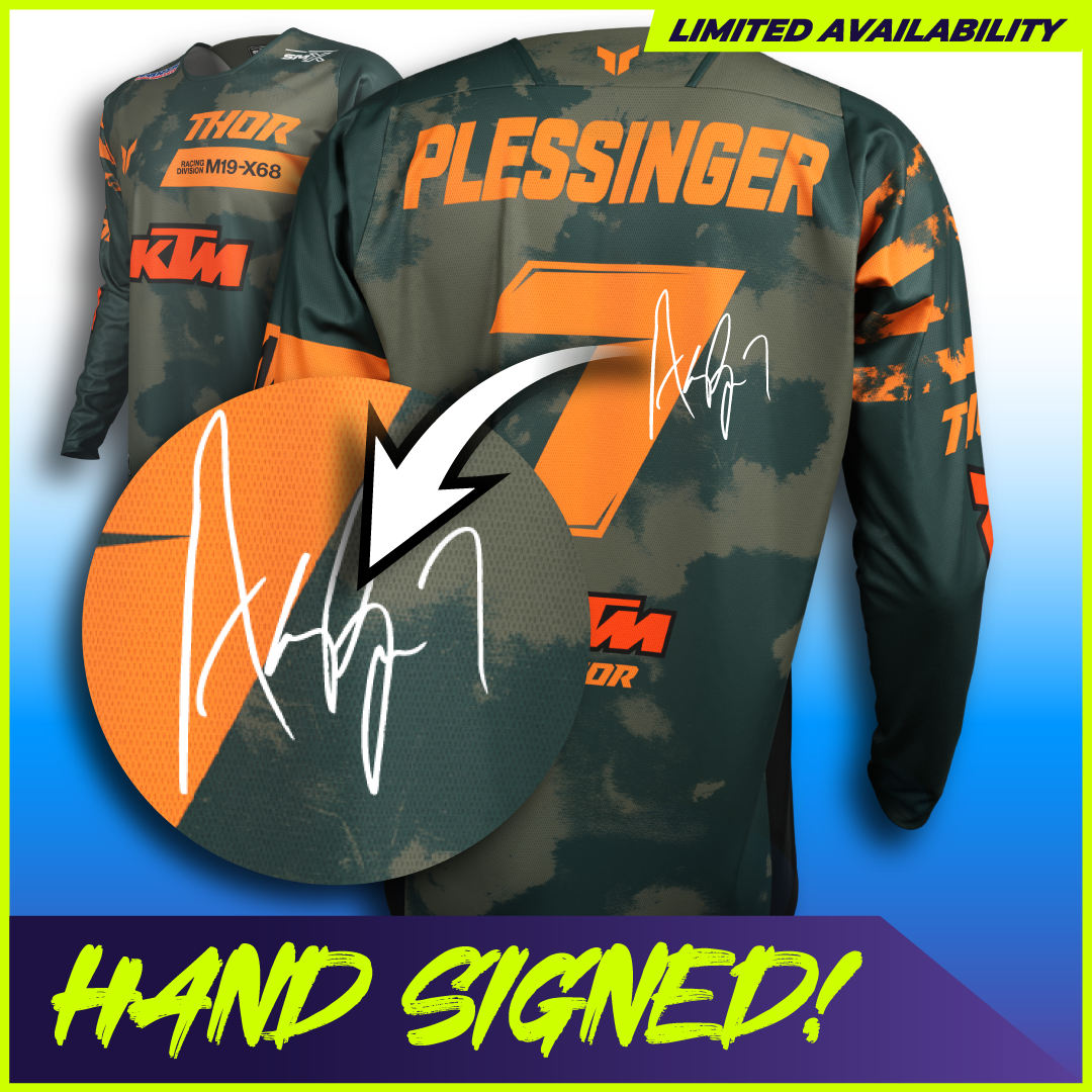 HAND SIGNED: Aaron Plessinger Thor Bleach Camo Jersey – SMX